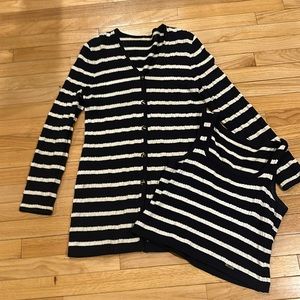 St. John long cardigan with crop sweater tank matching set women's size Small.